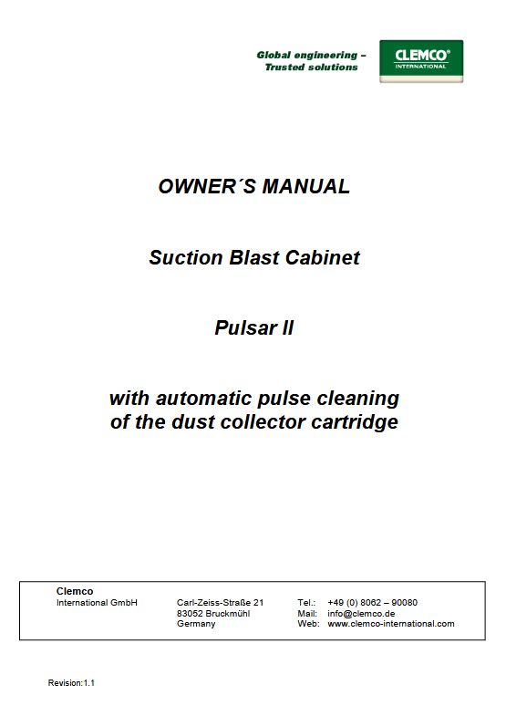 Pulsar II Compact Blast Cabinet